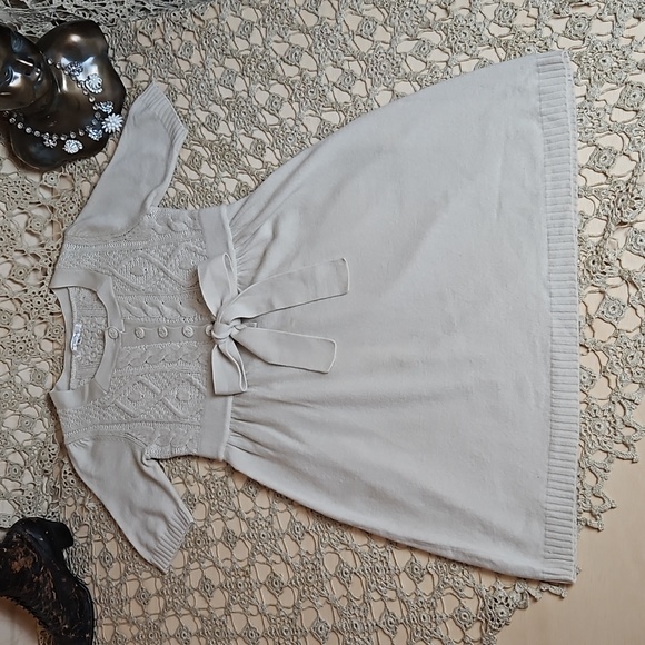 Beauvillon Paris Wool/Acrylic Blend Short Sleeved Sweater Dress - Picture 1 of 11